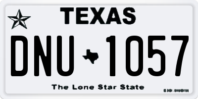 TX license plate DNU1057