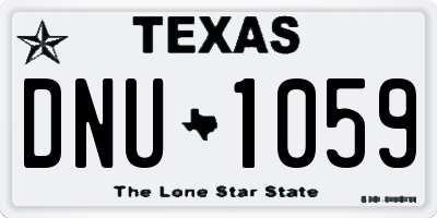 TX license plate DNU1059