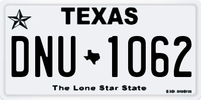 TX license plate DNU1062