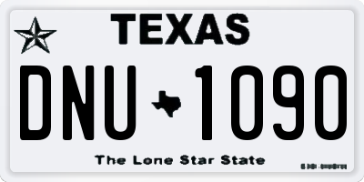 TX license plate DNU1090