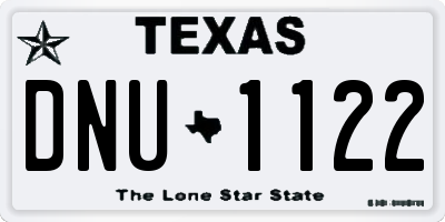 TX license plate DNU1122