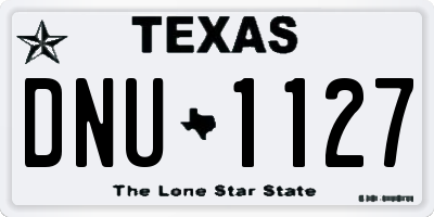 TX license plate DNU1127