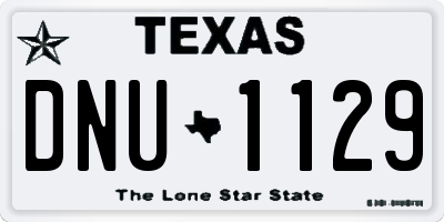 TX license plate DNU1129