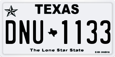 TX license plate DNU1133