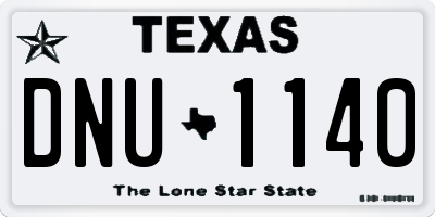 TX license plate DNU1140