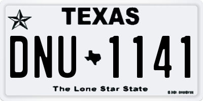 TX license plate DNU1141