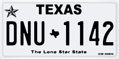 TX license plate DNU1142