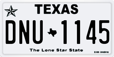 TX license plate DNU1145