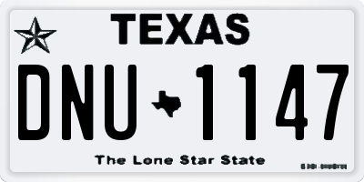 TX license plate DNU1147