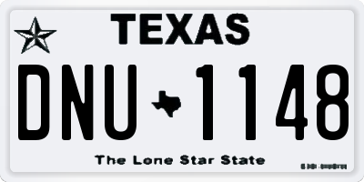 TX license plate DNU1148