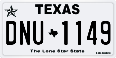 TX license plate DNU1149