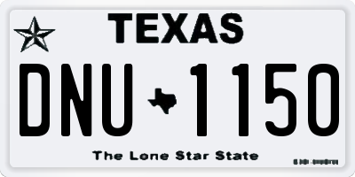 TX license plate DNU1150