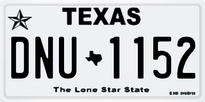TX license plate DNU1152