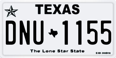 TX license plate DNU1155
