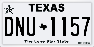 TX license plate DNU1157