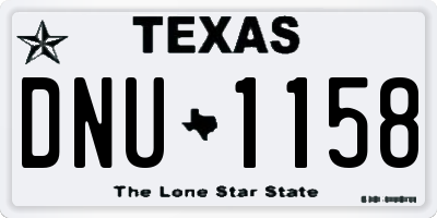 TX license plate DNU1158