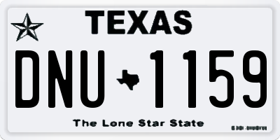 TX license plate DNU1159