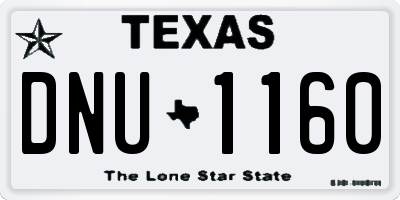 TX license plate DNU1160
