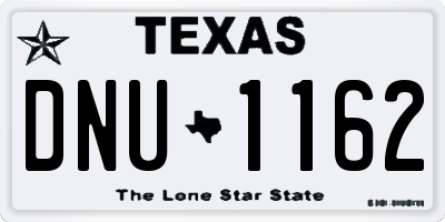 TX license plate DNU1162