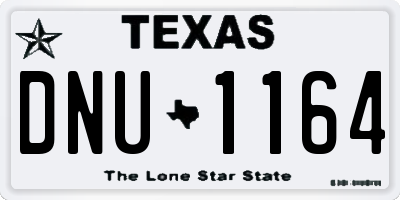 TX license plate DNU1164