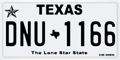 TX license plate DNU1166