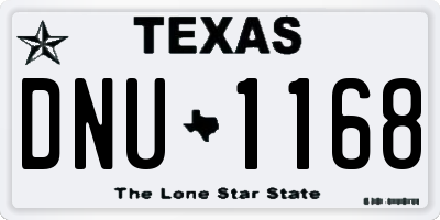 TX license plate DNU1168