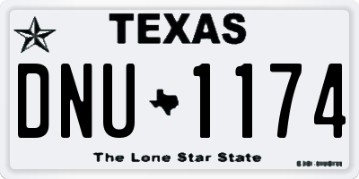 TX license plate DNU1174