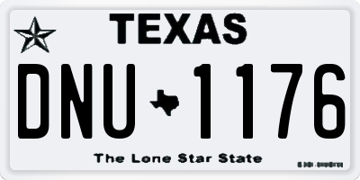TX license plate DNU1176