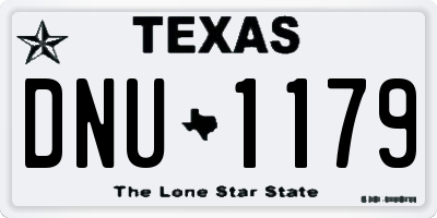 TX license plate DNU1179