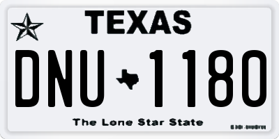 TX license plate DNU1180