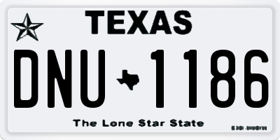 TX license plate DNU1186