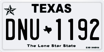 TX license plate DNU1192