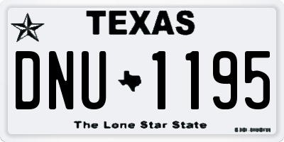 TX license plate DNU1195