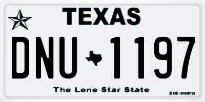 TX license plate DNU1197