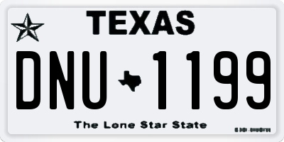 TX license plate DNU1199