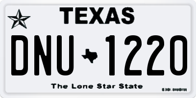 TX license plate DNU1220