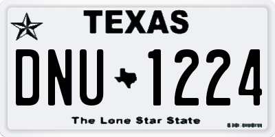 TX license plate DNU1224