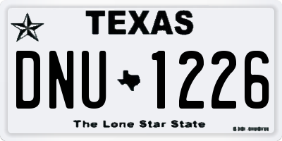 TX license plate DNU1226