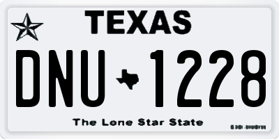 TX license plate DNU1228