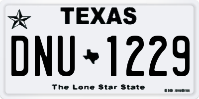 TX license plate DNU1229