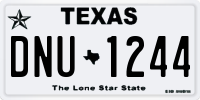 TX license plate DNU1244
