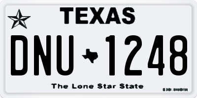 TX license plate DNU1248