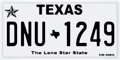 TX license plate DNU1249
