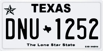 TX license plate DNU1252