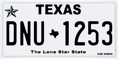TX license plate DNU1253