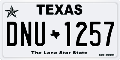 TX license plate DNU1257