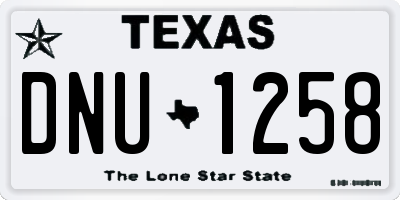 TX license plate DNU1258