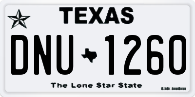 TX license plate DNU1260