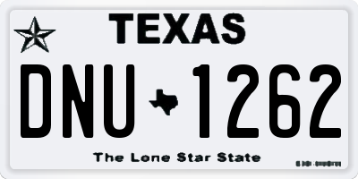 TX license plate DNU1262