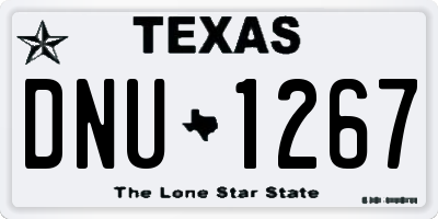 TX license plate DNU1267